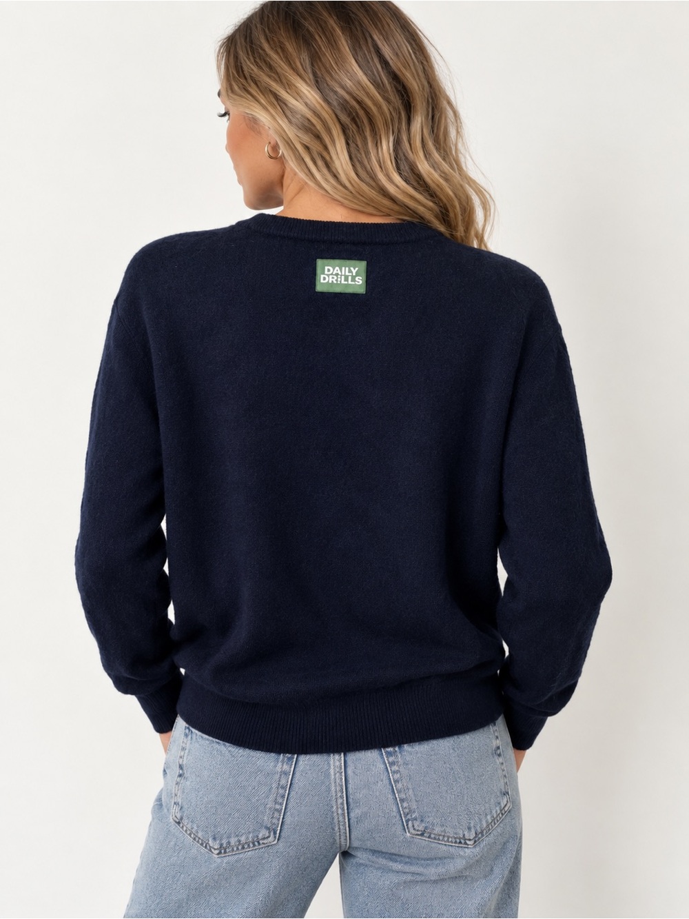 (M/L) Daily Drills 100% cashmere cardigan - Navy (rare)